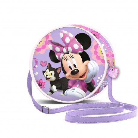 Sac bandoulière rond Minnie Mouse lilas