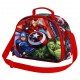 Bolsa lancheira azul dos Vingadores com design 3D