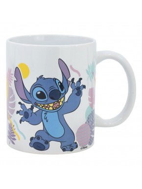 Tasse en céramique Lilo & Stitch avec design floral hawaïen