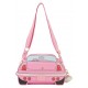 Bandolera Barbie rosa Mattel con diseño de coche