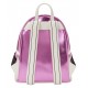 Mochila mini Pink Ranger rosa metálico con diseño de casco