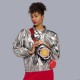 Bolsa Tiracolo Power Rangers com logotipo dourado