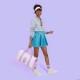 Bolso sport blanco con detalles morados de Lola Bunny