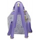 Mochila micro Wicked da Loungefly em lilás com detalhes dourados