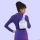 Mochila micro Wicked da Loungefly em lilás com detalhes dourados