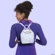Mochila micro Wicked da Loungefly em lilás com detalhes dourados