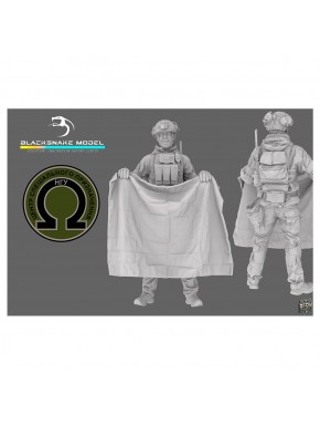 Figura de soldado ucraniano Omega 1/9 con equipo táctico