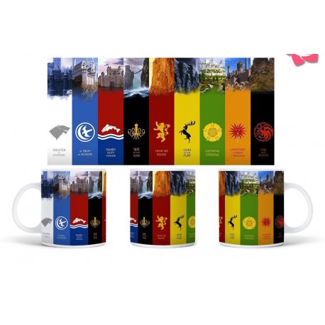 Cup Game of Thrones Map