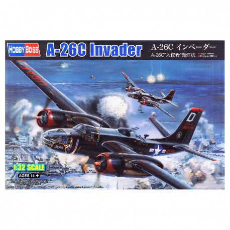 Caja de maqueta A-26C Invader de HobbyBoss a escala 1/32