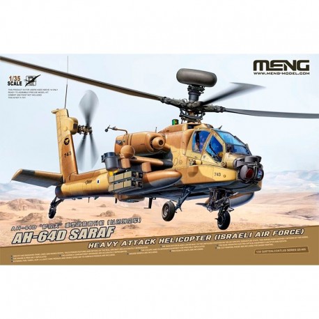 Helicóptero AH-64D Saraf da Meng em escala 1/35