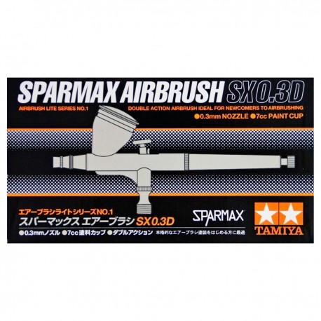 Aerógrafo metálico Sparmax SX0.3D da Tamiya