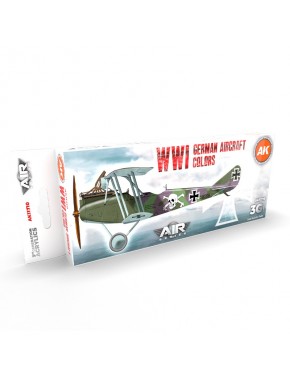 Coffret de peinture acrylique WWI German Aircraft Colors AK-Interactive