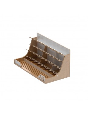 Organisateur modulaire AK-Interactive rempli de bouteilles et pinceaux