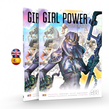 Capa do livro bilíngue Girl Power sobre modelismo feminino