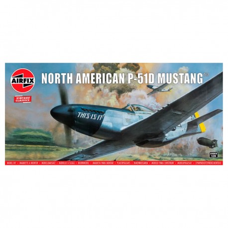 Maquete de avião North American P-51D Mustang da Airfix