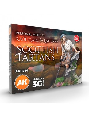 Ensemble de peinture tartan écossais AK-Interactive