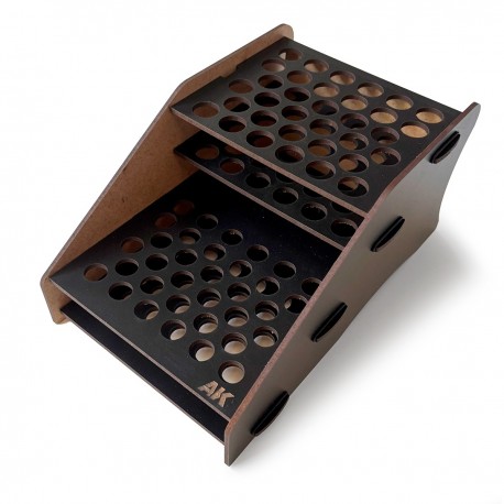 Organizador modular de madeira negra para marcadores