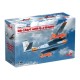 Modelo de aeronave DB-26B/C com drones Q-2, escala 1/48