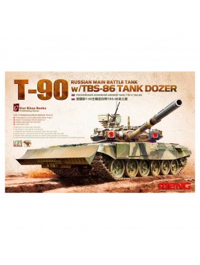 Maquette du char T-90 russe à l'échelle 1/35 avec TBS-86 de Meng
