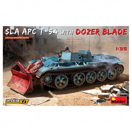 Modelo detalhado Sla Apc T-54 1/35 com lâmina bulldozer