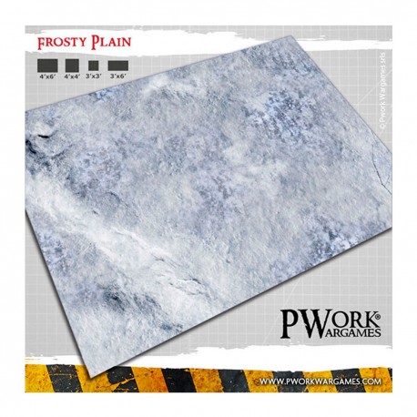 Tapis en néoprène avec design plaine gelée de Pwork Wargames