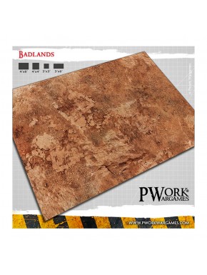 Tapis en néoprène Badlands pour wargames, 112x153 cm