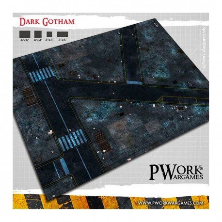 Tapete de neopreno Dark Gotham con diseño de ciudad oscura