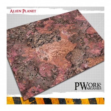 Tapis néoprène planète alien pour wargames