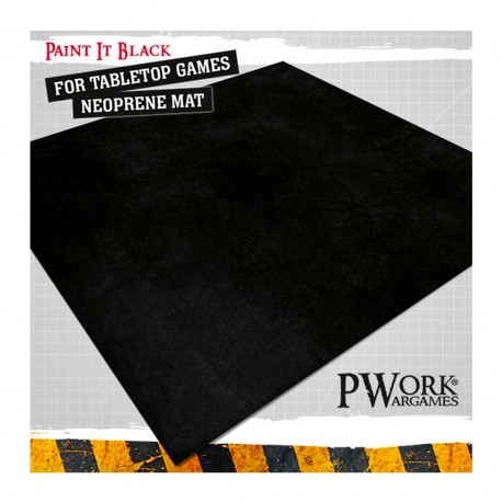 Tapete de juego negro Pwork Wargames 112x153cm