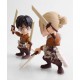 Pack de figuras de Eren y Annie de Attack on Titan de 8 cm