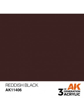 Pintura acrílica negra rojiza AK-Interactive 17ml