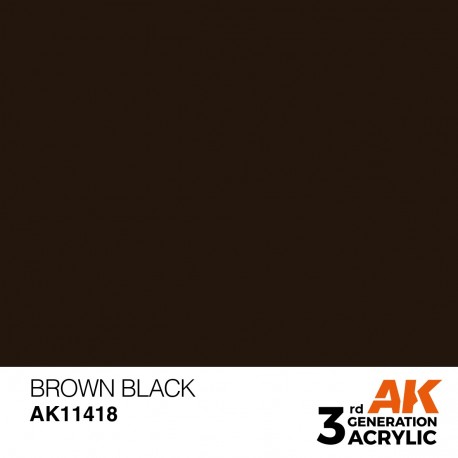 Peinture acrylique AK-Interactive Marron Noir 17ml