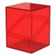 Caja transparente roja Boulder 100+ Clear para cartas