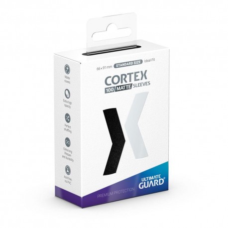 Fundas negras Cortex Mate 66 x 91 mm Ultimate Guard