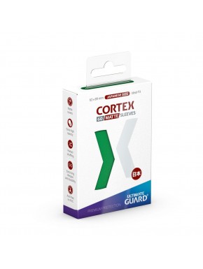 Protèges-cartes Ultimate Guard Cortex Matte Taille Japonaise Vert