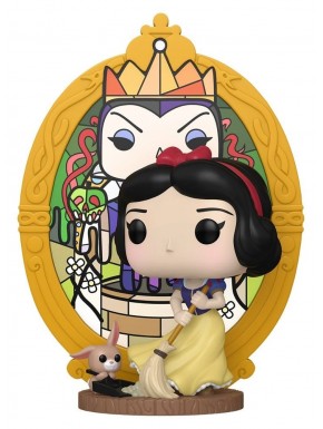 Figurine en vinyle Blanche-Neige POP! Deluxe avec cadre vitrail