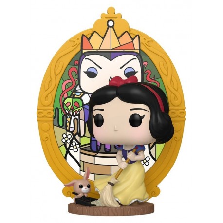 Figura de vinil Branca de Neve POP! Deluxe com moldura vitral