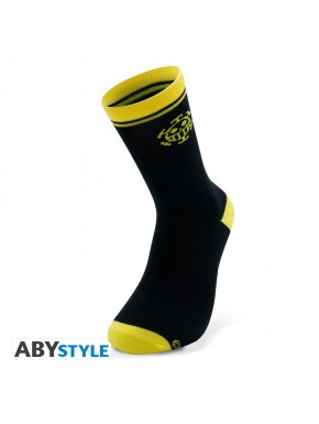 Chaussettes noires de Trafalgar Law avec détails jaunes