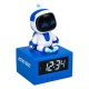 Réveil Astro Bot avec lumière et affichage numérique bleu