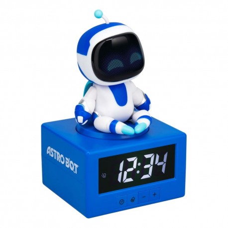 Réveil Astro Bot avec lumière et affichage numérique bleu