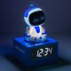 Réveil Astro Bot avec lumière et affichage numérique bleu