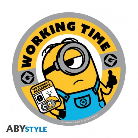 Tapis de souris flexible Minion travaillant