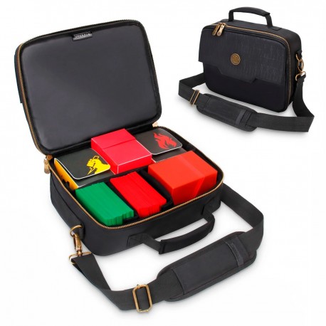 Estuche negro para cartas Magic y Pokémon con divisores