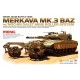 Modelo de tanque Merkava Mk.3 BAZ a escala con rodillo de minas