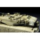 Modelo de tanque Merkava Mk.3 BAZ a escala con rodillo de minas