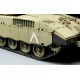 Modelo de tanque Merkava Mk.3 BAZ a escala con rodillo de minas