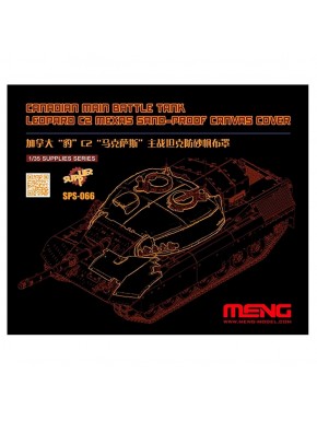 Modelo de tanque Leopard C2 Mexas com capa de lona em resina