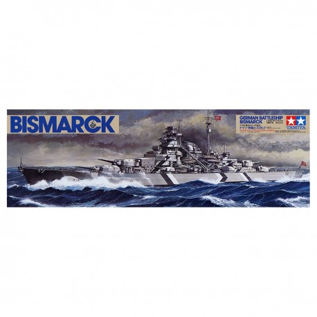 Modelo montado del acorazado Bismarck de Tamiya