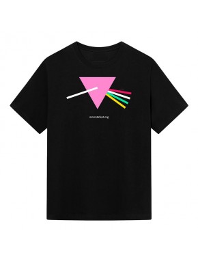 T-shirt noir Morrete Fest avec design prisme queer