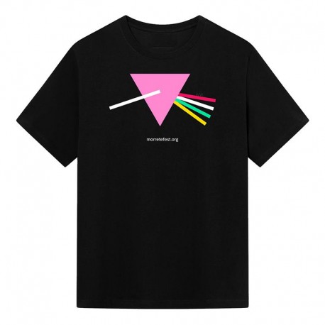 T-shirt noir Morrete Fest avec design prisme queer